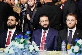 Al-Sharaa At Syria’s Reconstruction Fundraising Event - Hama