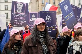Far Right Group At The Int. Day for the Elimination of Violence Against Women - Paris