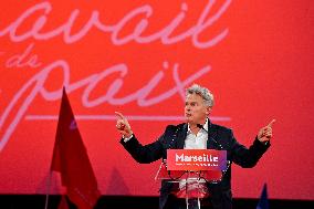 Fabien Roussel At PCF Meeting - Marseille