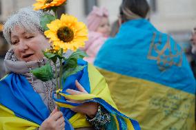 Demonstration In Support Of Ukraine - Rome