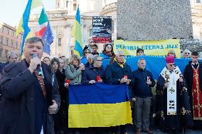 Demonstration In Support Of Ukraine - Rome