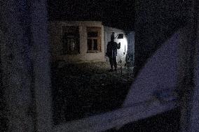 Rescuers At Drone Strike Site - Kharkiv
