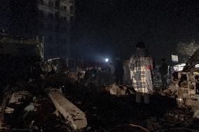 Rescuers At Drone Strike Site - Kharkiv