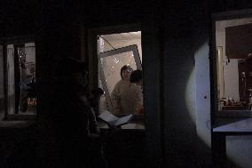 Rescuers At Drone Strike Site - Kharkiv