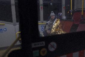 Rescuers At Drone Strike Site - Kharkiv