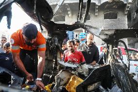 Israeli Airstrikes And Aftermath - Gaza City