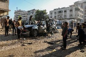 Israeli Airstrikes And Aftermath - Gaza City