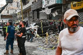 Israel Strikes Beirut Targets Hezbollah Official - Lebanon