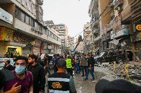 Israel Strikes Beirut Targets Hezbollah Official - Lebanon