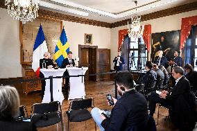 FRANCE DEFENSE MINISTER VISIT SWEDEN
