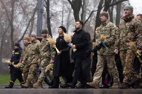 Zelenskyy At The Ceremony in Memory of the Victims of the Holodomor - Kyiv
