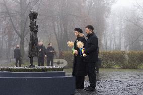 Zelenskyy At The Ceremony in Memory of the Victims of the Holodomor - Kyiv
