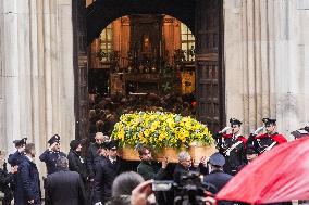 Ornella Vanoni's funeral at the church of San Marco - Milan