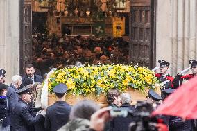 Ornella Vanoni's funeral at the church of San Marco - Milan