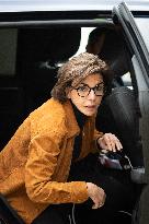 Rachida Dati visits La Courneuve Six Routes station construction site