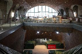 Rachida Dati visits La Courneuve Six Routes station construction site