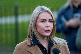 Karoline Leavitt Speaks to Media Outside White House