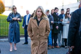 Karoline Leavitt Speaks to Media Outside White House