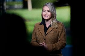 Karoline Leavitt Speaks to Media Outside White House