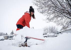 Snow Falls Over Canada