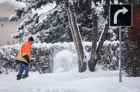 Snow Falls Over Canada
