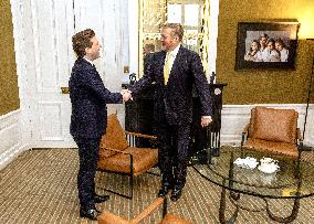 King Willem Alexander Receiving The New Chairman of the House of Representatives - The Hague