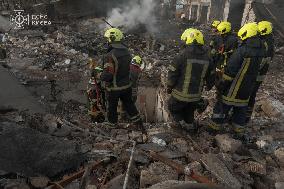 Aftermath Night Attack in Kyiv - Ukraine