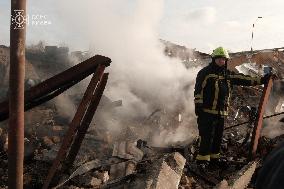 Aftermath Night Attack in Kyiv - Ukraine