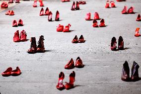 Zapatos Rojos Installation Inauguration - Rome