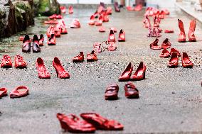 Zapatos Rojos Installation Inauguration - Rome