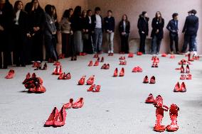 Zapatos Rojos Installation Inauguration - Rome