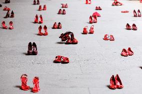 Zapatos Rojos Installation Inauguration - Rome