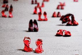 Zapatos Rojos Installation Inauguration - Rome