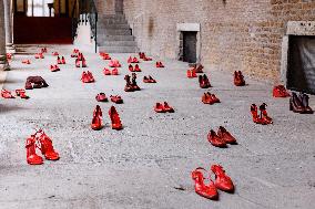 Zapatos Rojos Installation Inauguration - Rome