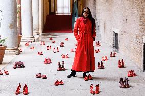 Zapatos Rojos Installation Inauguration - Rome
