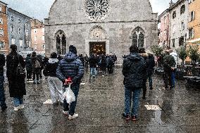 Funeral of Giovanni Trame in Muggia - Italy
