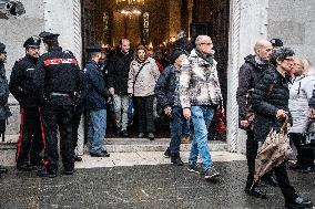 Funeral of Giovanni Trame in Muggia - Italy