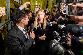 Chiara Ferragni at Her Trial for Fraud - Milan