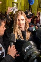 Chiara Ferragni at Her Trial for Fraud - Milan