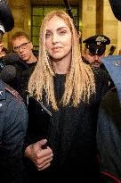 Chiara Ferragni at Her Trial for Fraud - Milan