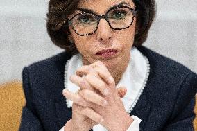 Visit By Rachida Dati And Aurore Berge At Central Police Station - Paris