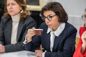 Visit By Rachida Dati And Aurore Berge At Central Police Station - Paris
