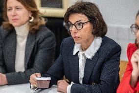 Visit By Rachida Dati And Aurore Berge At Central Police Station - Paris