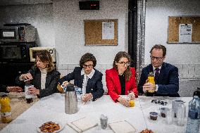Visit By Rachida Dati And Aurore Berge At Central Police Station - Paris