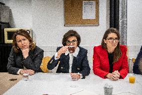 Visit By Rachida Dati And Aurore Berge At Central Police Station - Paris