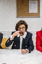 Visit By Rachida Dati And Aurore Berge At Central Police Station - Paris