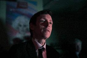 Rachida Dati and Edouard Geffray visit a cinema and a high school in Creteil near Paris FA