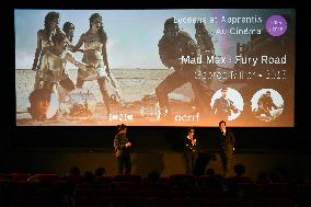 Rachida Dati and Edouard Geffray visit a cinema and a high school in Creteil near Paris FA