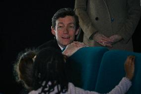 Rachida Dati and Edouard Geffray visit a cinema and a high school in Creteil near Paris FA