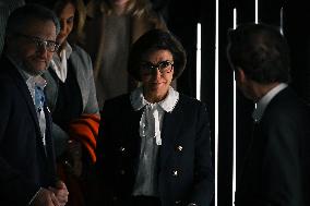 Rachida Dati and Edouard Geffray visit a cinema and a high school in Creteil near Paris FA